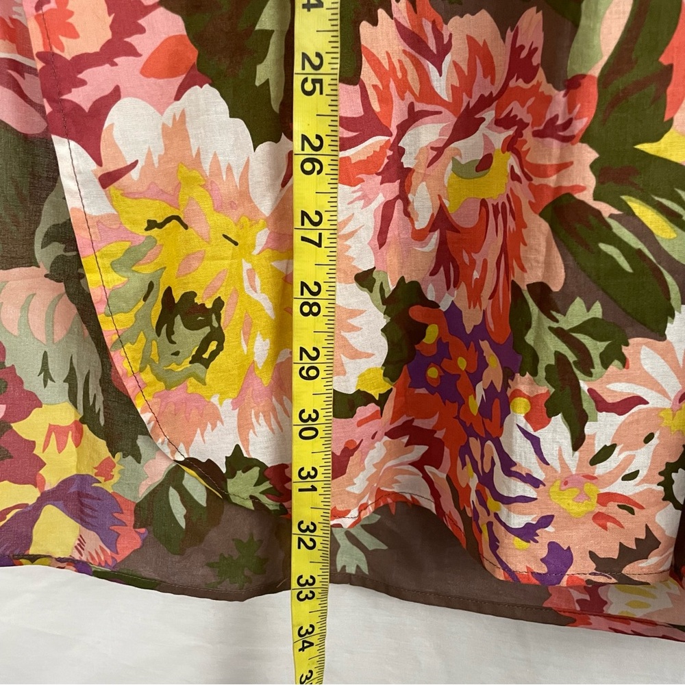 Soft Surroundings tunic floral rolled sleeves side pockets women’s Size XSmall - Picture 11 of 14